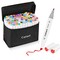 Alcohol Markers, 100 Colors Dual Tip Art Markers Sketch Markers Pens Permanent Alcohol Based Markers with Case for Adult Kids Halloween Drawing Sketching (White Barrel)